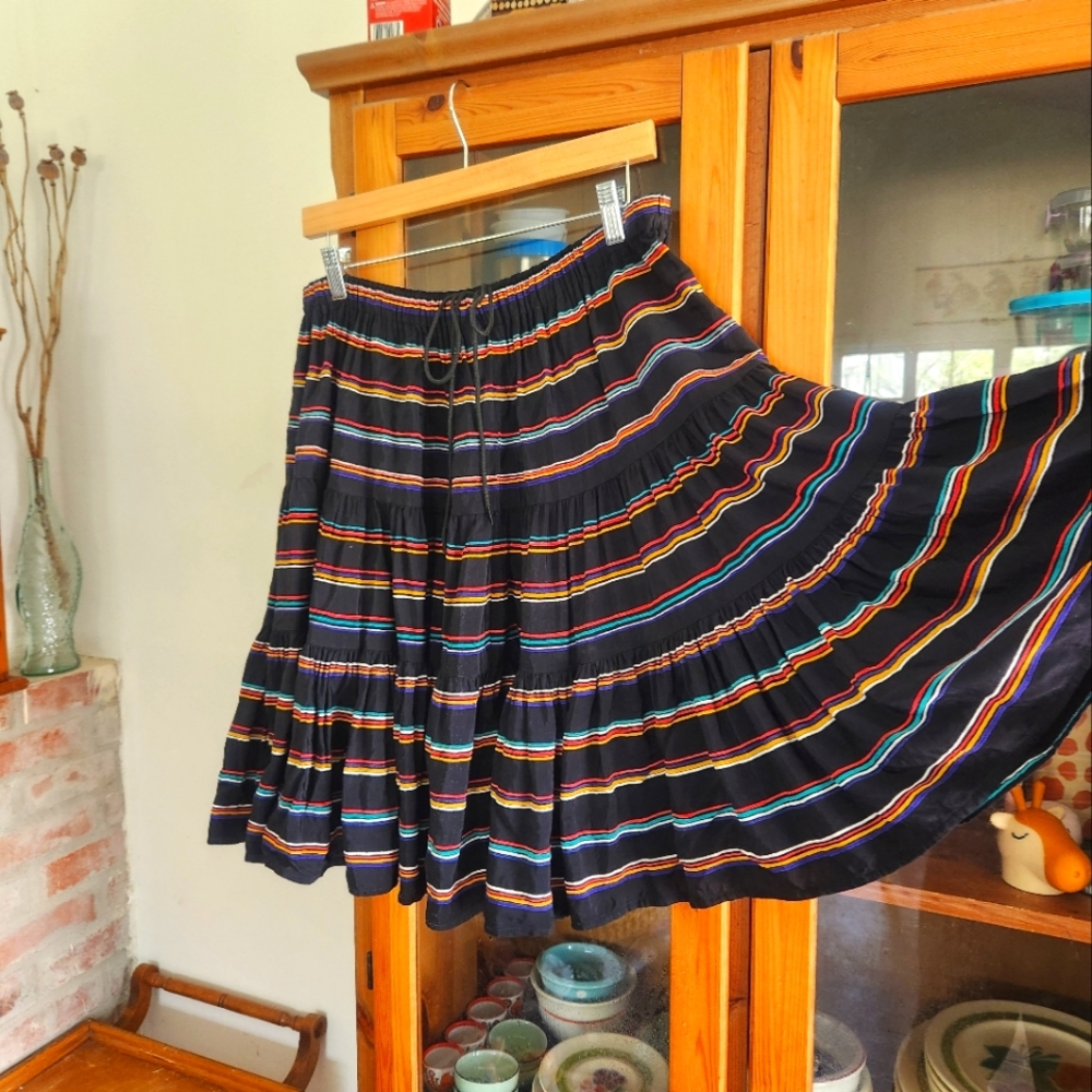 Vintage Rainbow ONE SIZE Circle Skirt